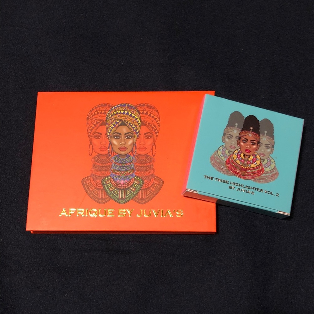 Juvia's Place Afrique Eyeshadow Palette and Tribe Highlighter